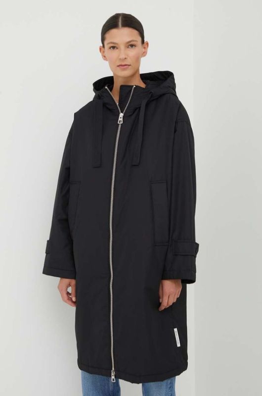 Парка Marc O'Polo жіноча колір чорний перехідна oversize фото 2