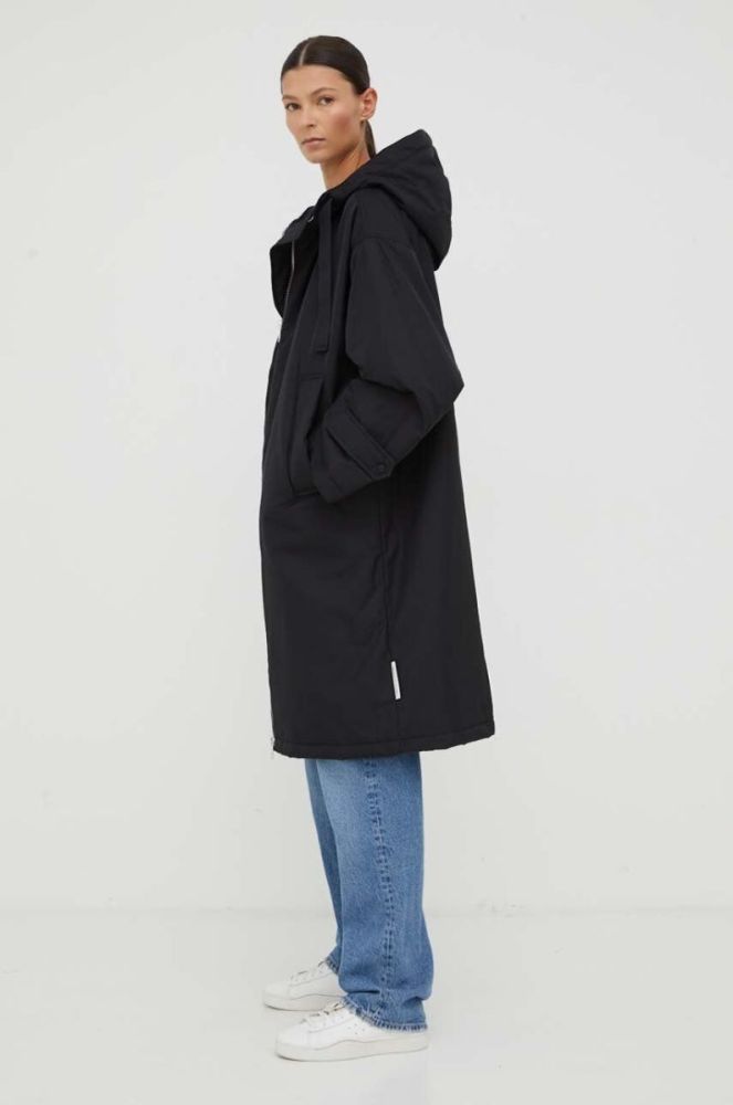 Парка Marc O'Polo жіноча колір чорний перехідна oversize фото 4