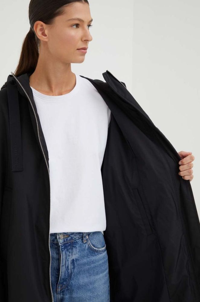 Парка Marc O'Polo жіноча колір чорний перехідна oversize фото 7