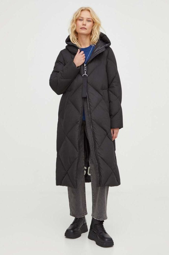 Пухова куртка Marc O'Polo жіноча колір чорний зимова oversize (3582429)