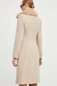 Пальто з домішкою вовни Guess колір бежевий перехідний