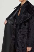 Пальто Luisa Spagnoli жіночий колір чорний перехідний двобортний