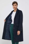 Вовняне пальто Pepe Jeans Nica колір синій перехідне