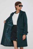 Вовняне пальто Pepe Jeans Nica колір зелений перехідне