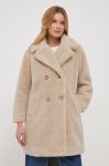 Пальто Pepe Jeans жіночий колір бежевий перехідний двобортний Пальто Pepe Jeans жіночий колір бежевий перехідний двобортний