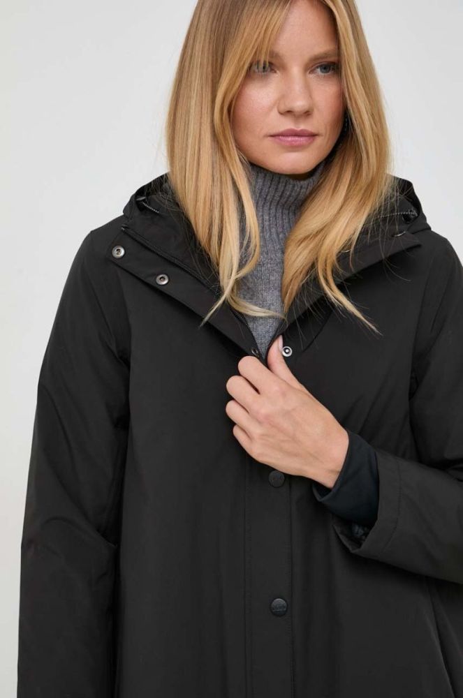 Куртка Max Mara Leisure жіноча колір чорний перехідна фото 4