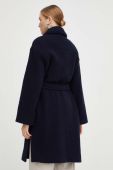 Вовняне пальто Max Mara Leisure колір синій перехідний oversize