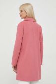 Вовняне пальто United Colors of Benetton колір рожевий перехідний