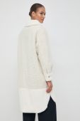 Пальто Boss Orange BOSS ORANGE жіноче колір бежевий перехідне (3589857)