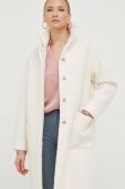 Пальто Boss Orange BOSS ORANGE жіноче колір бежевий перехідне (3491178)