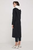 Пальто з домішкою вовни United Colors of Benetton колір чорний перехідний двобортний