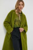 Пальто Sisley жіночий колір зелений перехідний oversize