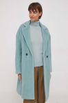 Пальто Sisley жіночий перехідний oversize колір блакитний Пальто Sisley жіночий перехідний oversize колір блакитний