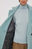 Пальто Sisley жіночий перехідний oversize колір блакитний