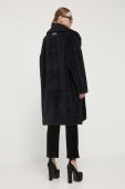 Пальто HUGO жіночий колір чорний перехідний oversize