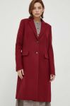Вовняне пальто Tommy Hilfiger колір бордовий перехідний (3437713) Вовняне пальто Tommy Hilfiger колір бордовий перехідний (3437713)