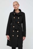 Пальто Marciano Guess жіночий колір чорний перехідний двобортний Пальто Marciano Guess жіночий колір чорний перехідний двобортний