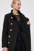 Пальто Marciano Guess жіночий колір чорний перехідний двобортний Пальто Marciano Guess жіночий колір чорний перехідний двобортний