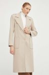 Вовняне пальто Patrizia Pepe колір бежевий перехідний Вовняне пальто Patrizia Pepe колір бежевий перехідний