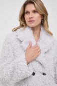 Пальто Patrizia Pepe жіночий колір сірий перехідний двобортний (3644863)