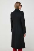 Вовняне пальто Patrizia Pepe колір чорний перехідний двобортний (3688544)