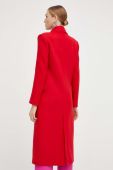 Вовняне пальто Patrizia Pepe колір червоний перехідний двобортний (3533345)