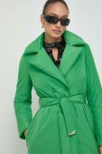 Пальто Patrizia Pepe жіночий колір зелений перехідний двобортний