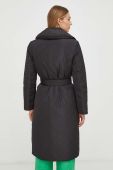 Пальто Patrizia Pepe жіночий колір чорний перехідний двобортний (3632917)