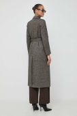Пальто з домішкою вовни Twinset колір коричневий перехідний