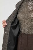 Пальто з домішкою вовни Twinset колір коричневий перехідний