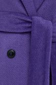 Пальто з домішкою вовни Twinset колір фіолетовий перехідний