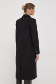 Вовняне пальто Dkny колір чорний перехідний