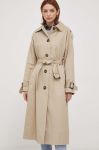 Тренч Barbour Marie Showerproof жіночий колір бежевий перехідний oversize Тренч Barbour Marie Showerproof жіночий колір бежевий перехідний oversize