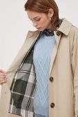Тренч Barbour Marie Showerproof жіночий колір бежевий перехідний oversize