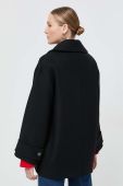 Вовняне пальто Ivy Oak колір чорний перехідний (3554003)