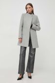 Вовняне пальто Morgan колір сірий перехідний двобортний Вовняне пальто Morgan колір сірий перехідний двобортний