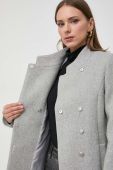 Вовняне пальто Morgan колір сірий перехідний двобортний Вовняне пальто Morgan колір сірий перехідний двобортний