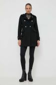 Вовняне пальто Morgan колір чорний перехідне двобортне (3632957)