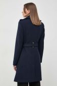 Пальто з домішкою вовни Morgan колір синій перехідний двобортний Пальто з домішкою вовни Morgan колір синій перехідний двобортний