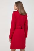 Пальто з домішкою вовни Morgan колір червоний перехідний двобортний