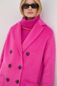 Пальто з домішкою вовни MAX&Co. колір рожевий перехідний oversize