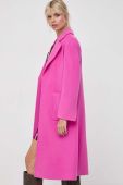 Вовняне пальто MAX&Co. колір рожевий перехідний без застібки (3617685)
