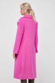 Вовняне пальто MAX&Co. колір рожевий перехідний без застібки (3617685)