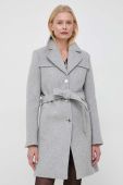 Вовняне пальто Morgan колір сірий перехідний (3683682)