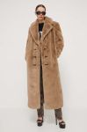 Пальто Rotate жіночий колір бежевий перехідний Пальто Rotate жіночий колір бежевий перехідний