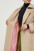 Пальто Victoria Beckham жіночий колір бежевий перехідний (3629578)