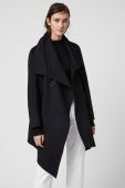 Пальто AllSaints MONUMENT EVE COAT жіноче колір чорний перехідне