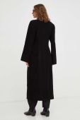 Вовняне пальто By Malene Birger колір чорний перехідний двобортний (3546577)
