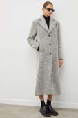 Вовняне пальто Remain колір сірий перехідний Вовняне пальто Remain колір сірий перехідний