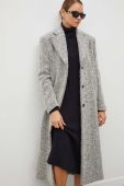 Вовняне пальто Remain колір сірий перехідний Вовняне пальто Remain колір сірий перехідний
